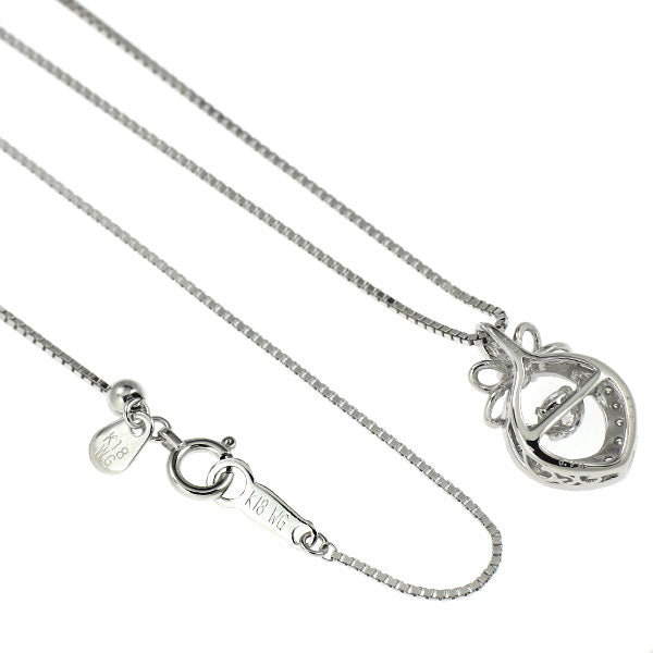 K18WG ダイヤモンド ペンダントネックレス 0.18ct D0.17ct