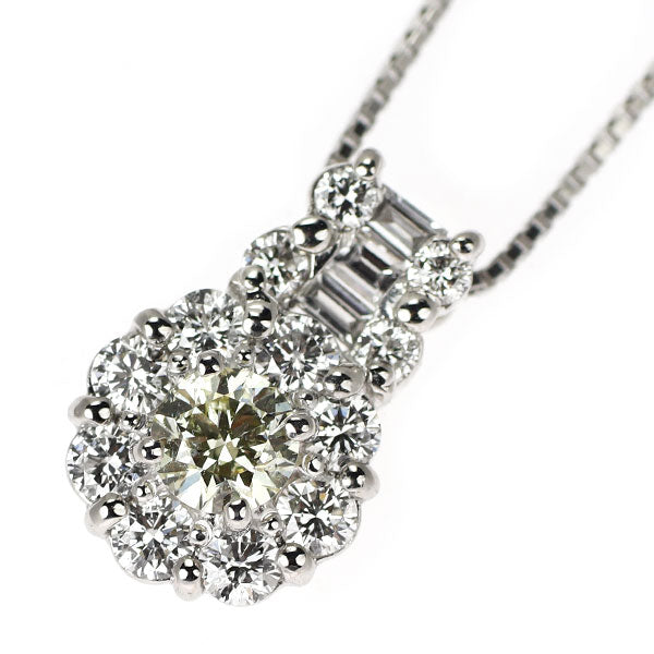 Pt900/ Pt850 ダイヤモンド ペンダントネックレス 0.20ct D0.53ct