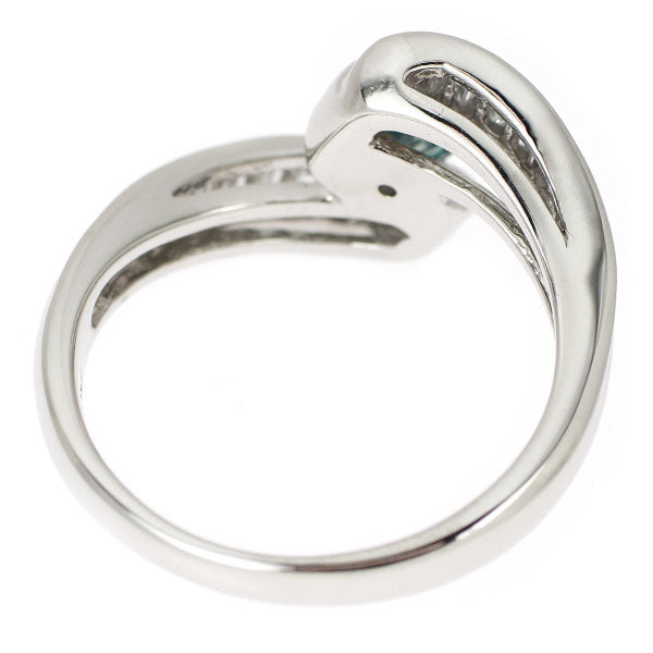 Pt900 トリートブルーダイヤモンド リング 0.34ct D0.53ct