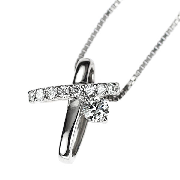 ベリテ Pt900/ Pt850 ダイヤモンド ペンダントネックレス 0.20ct