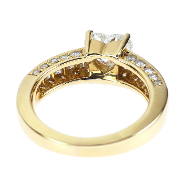 K18YG ハートシェイプ ダイヤモンド リング 1.149ct D SI1 G/G D1.07ct