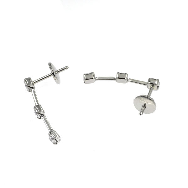 Pt950/ Pt850 ダイヤモンド ピアス 0.62ct スリーストーン