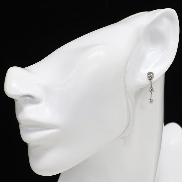 Pt950/ Pt850 ダイヤモンド ピアス 0.62ct スリーストーン