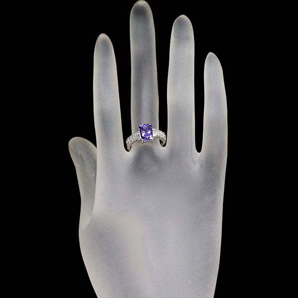 Pt900 タンザナイト ダイヤモンド リング 1.91ct D0.46ct