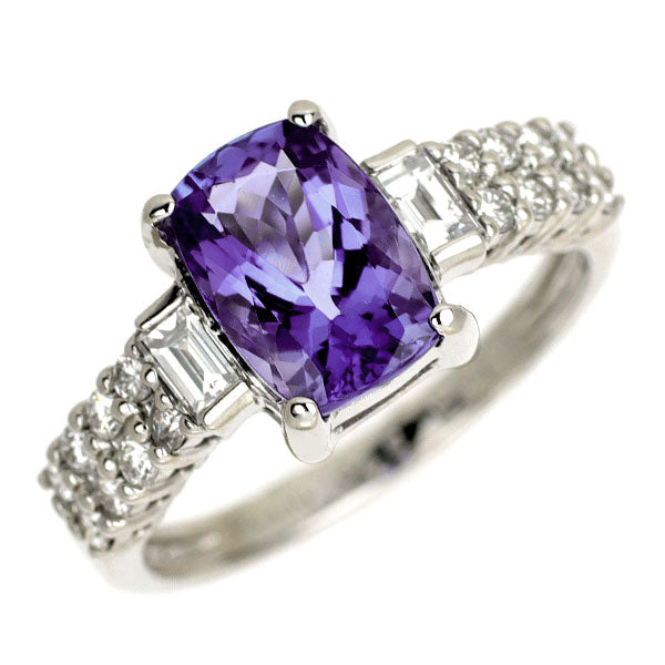 Pt900 タンザナイト ダイヤモンド リング 1.91ct D0.46ct