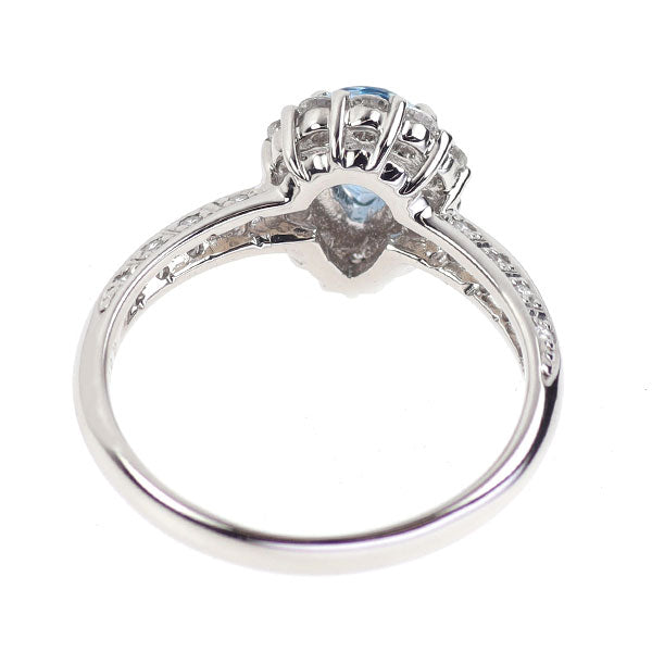 Pt900 アクアマリン ダイヤモンド リング 0.51ct D0.44ct