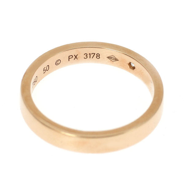 カルティエ K18PG ダイヤモンド リング Cドゥ エングレーブド 50号
