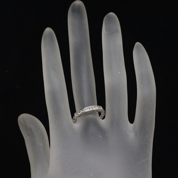 Pt900 ダイヤモンド リング 0.15ct 伸縮式