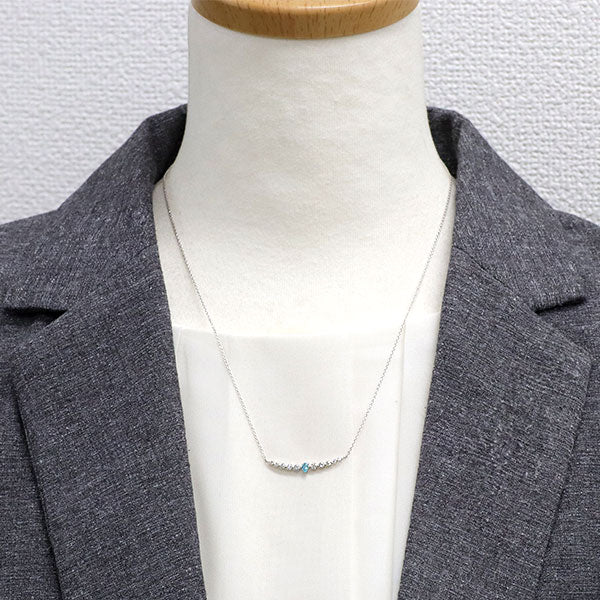 LA SOMA Pt900/ Pt850 パライバトルマリン ダイヤモンド ペンダントネックレス 0.085ct D0.32ct