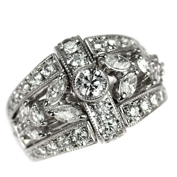 ミキモト Pt950 ダイヤモンド リング 0.24ct D1.41ct 《セルビー銀座店》【中古】