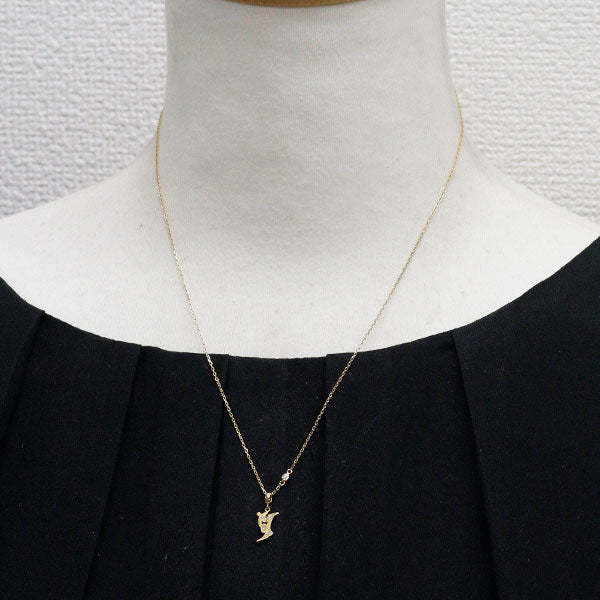 ローリーロドキン K18YG ダイヤモンド ペンダントネックレス イニシャルY