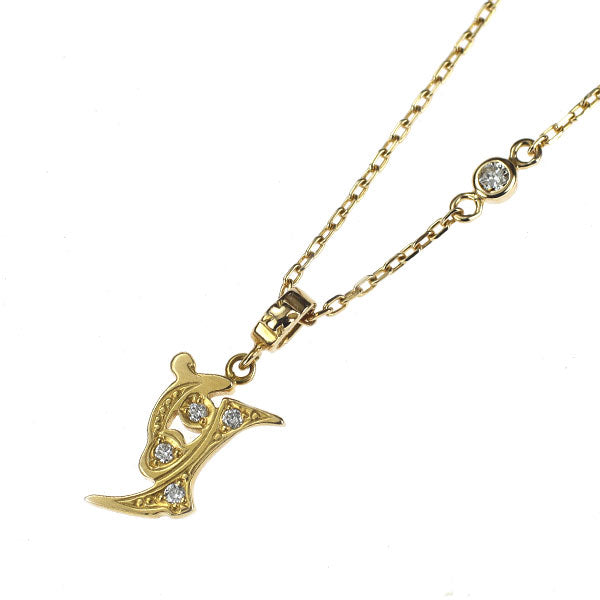 ローリーロドキン K18YG ダイヤモンド ペンダントネックレス イニシャルY