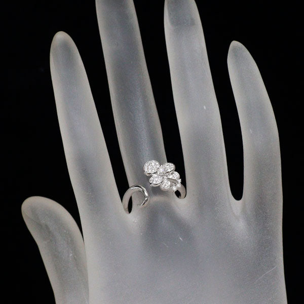 ローズヴィフ K18WG ダイヤモンド フォークリング 0.35ct フラワー ヴィオラ