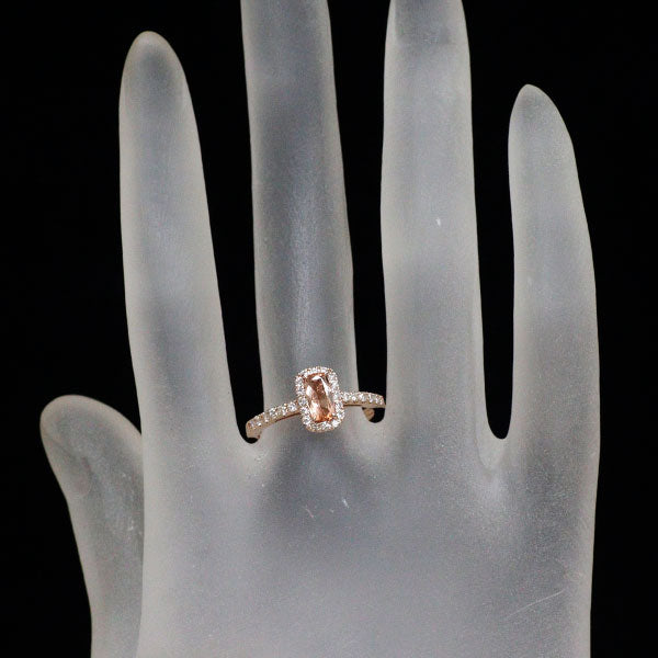 K18PG インペリアルトパーズ ダイヤモンド リング 0.51ct D0.26ct