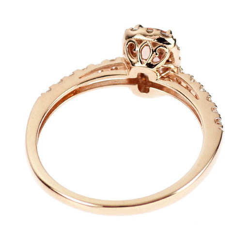 K18PG インペリアルトパーズ ダイヤモンド リング 0.51ct D0.26ct