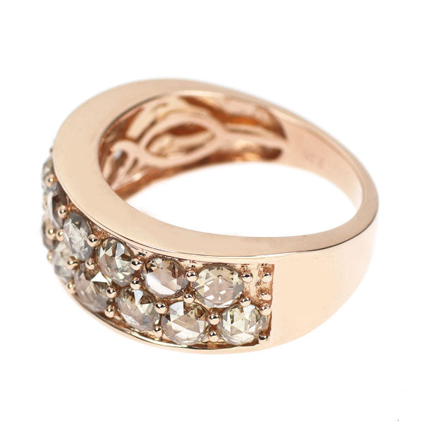 K18PG ローズカット ダイヤモンド リング 2.00ct