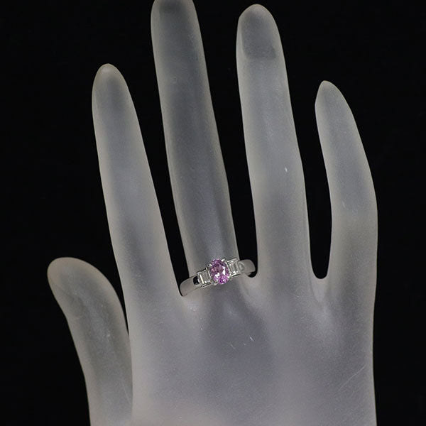 Pt900 インペリアルトパーズ ダイヤモンド リング 0.77ct D0.34ct