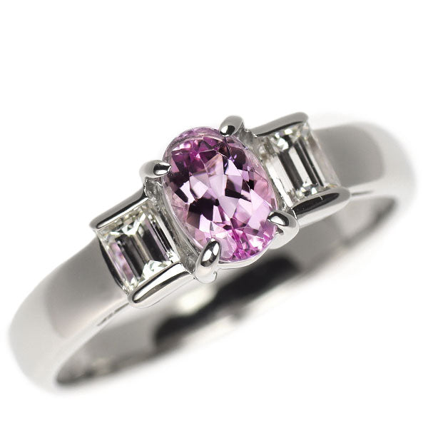 Pt900 インペリアルトパーズ ダイヤモンド リング 0.77ct D0.34ct