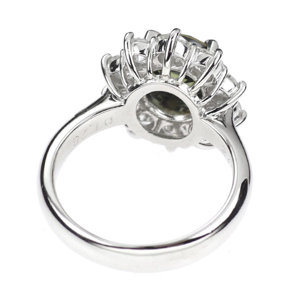 Pt900 カラーチェンジサファイア ダイヤモンド リング 2.413ct D1.28ct