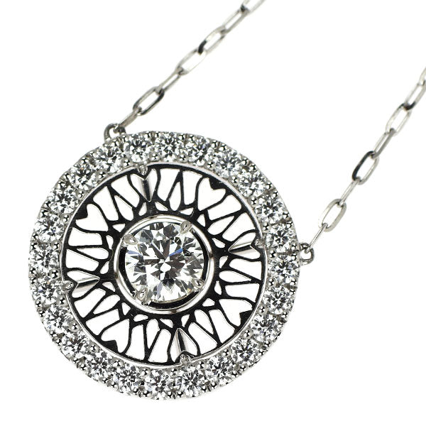ベリテ Pt900/ Pt850 H&C ダイヤモンド ペンダントネックレス 0.315 D0.36ct
