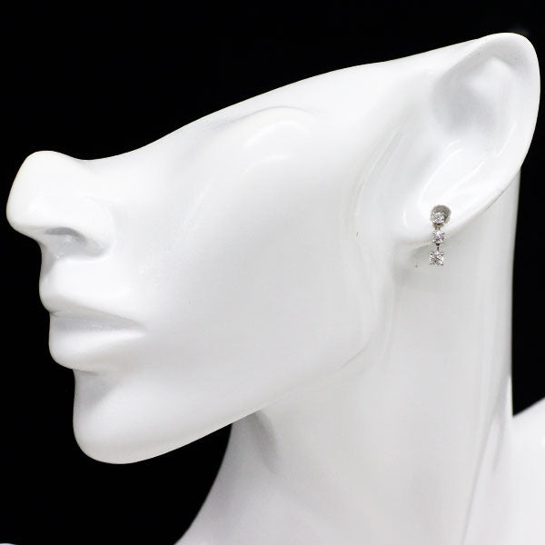 Pt900 H&Cダイヤモンド ピアス 0.532ct スリーストーン