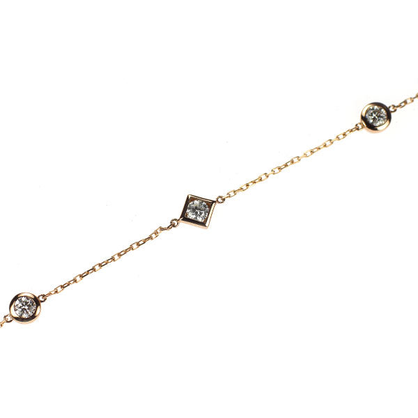 K18PG ダイヤモンド ブレスレット 0.30ct