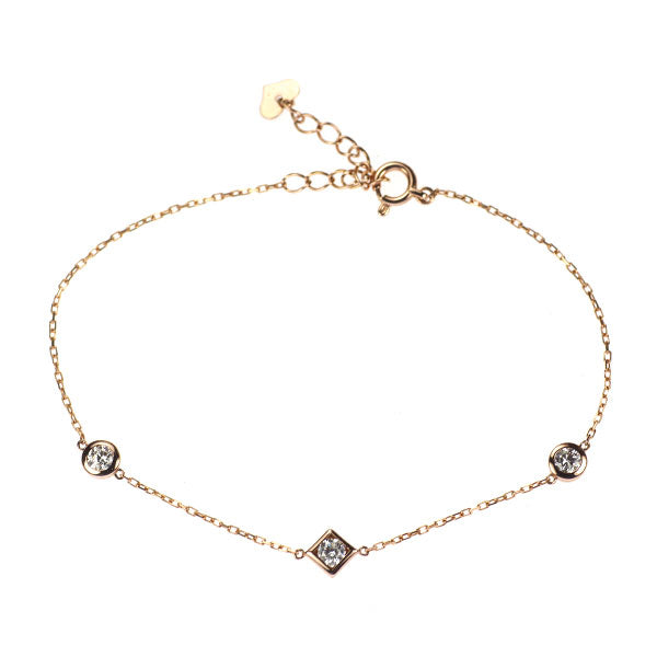 K18PG ダイヤモンド ブレスレット 0.30ct