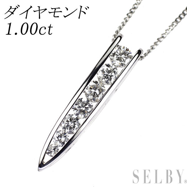 Pt900/ Pt850 ダイヤモンド ペンダントネックレス 1.00ct
