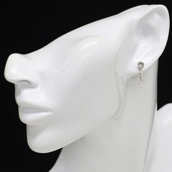 Pt900 ダイヤモンド ピアス 1.02ct スリーストーン