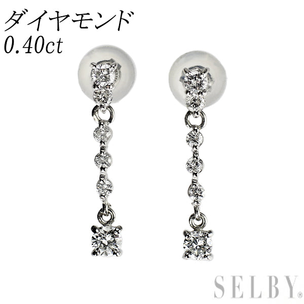 Pt900 ダイヤモンド ピアス 0.40ct
