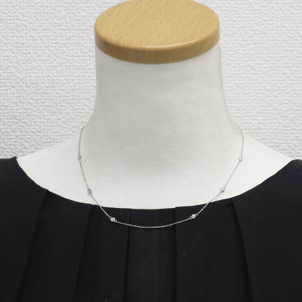 Pt850 ダイヤモンド ステーション ネックレス 0.23ct