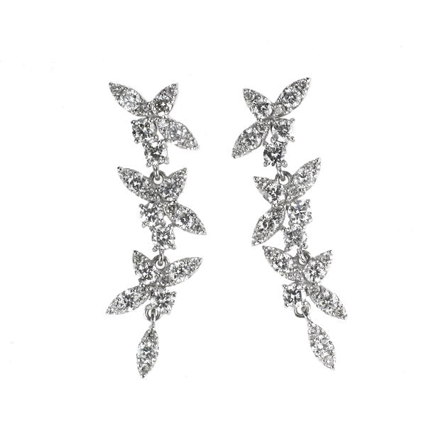 K18WG ダイヤモンド ピアス 1.00ct