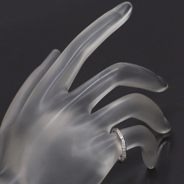 エクセルコ Pt950 ダイヤモンド リング 0.078ct ピンキー