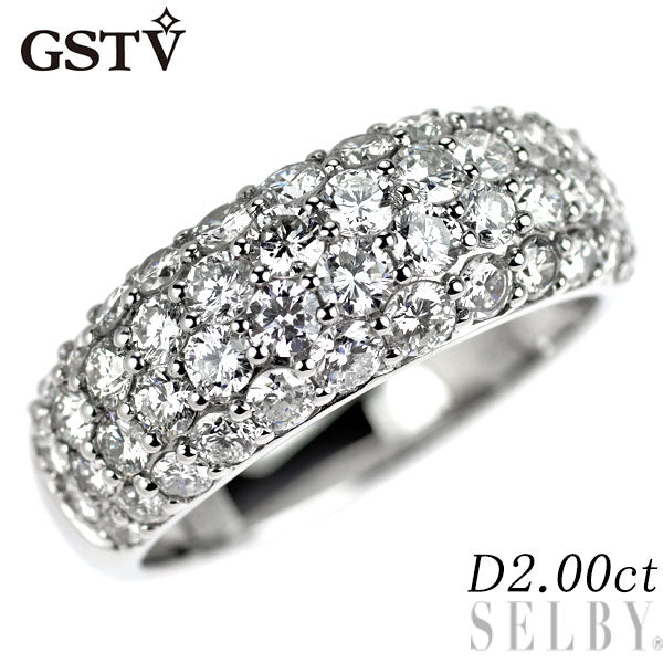 GSTV Pt950 ダイヤモンド リング 2.00ct パヴェ