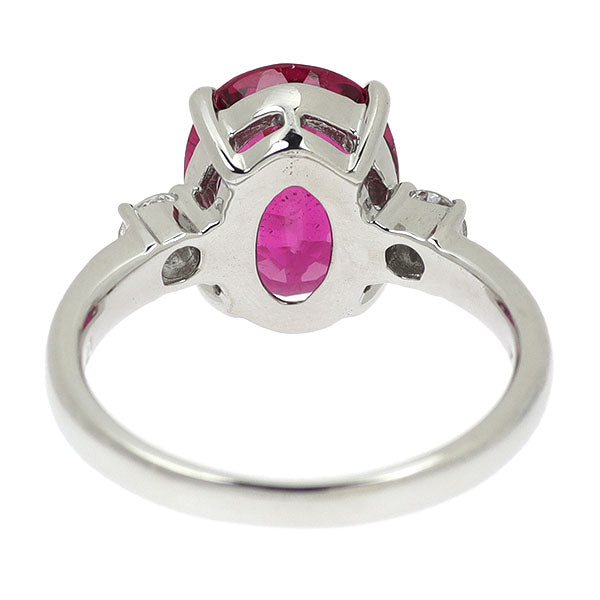 Pt900 ルベライト ダイヤモンド リング 3.07ct D0.21ct