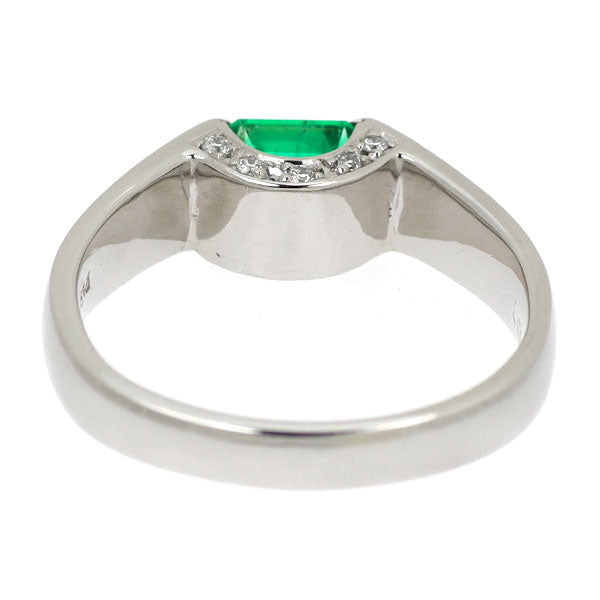 Pt900 エメラルド ダイヤモンド リング 0.48ct D0.07ct