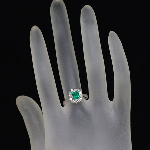 Pt900 エメラルド ダイヤモンド リング 0.59ct D0.48ct — セルビー
