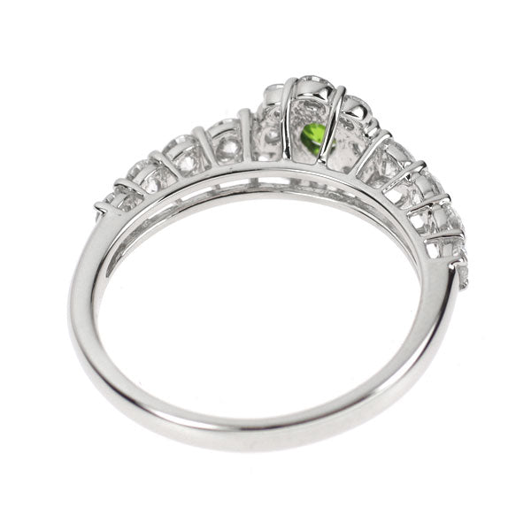 希少 Pt900 デマントイドガーネット ダイヤモンド リング 0.18ct D0.93ct