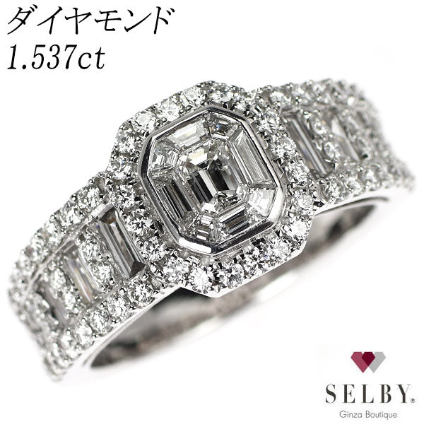 K18WG ダイヤモンド リング 1.537ct 《セルビー銀座店》【中古】