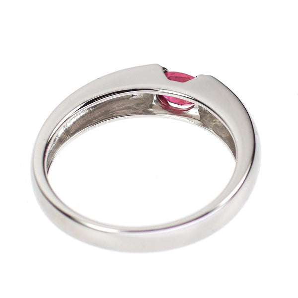 Pt900 非加熱ピジョンブラッド ルビー ダイヤモンド リング 0.31ct D0.06ct