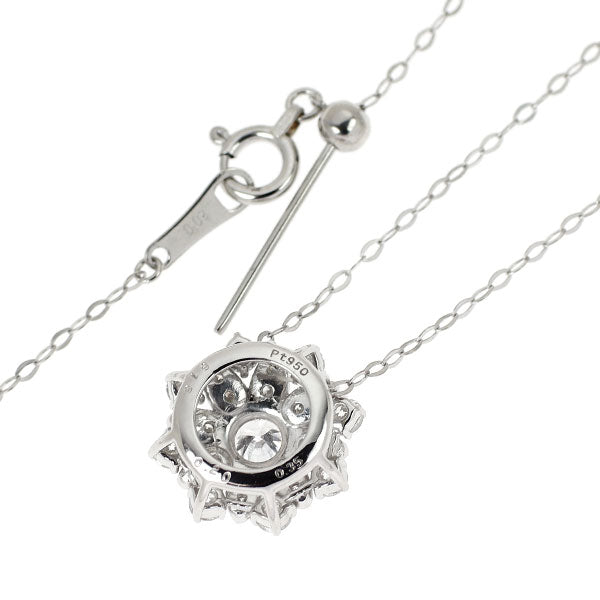 Pt950 ダイヤモンド ローズカットダイヤモンド ペンダントネックレス 0.20ct D VS1 3EX D0.38ct