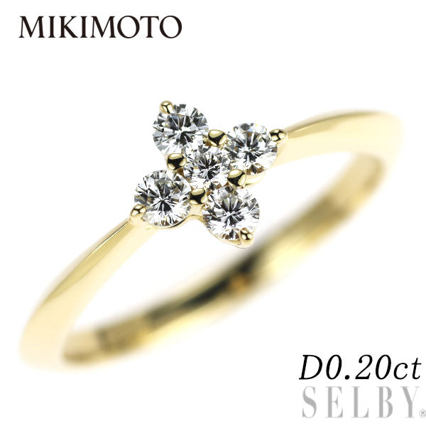 ミキモト K18YG ダイヤモンド リング 0.20ct