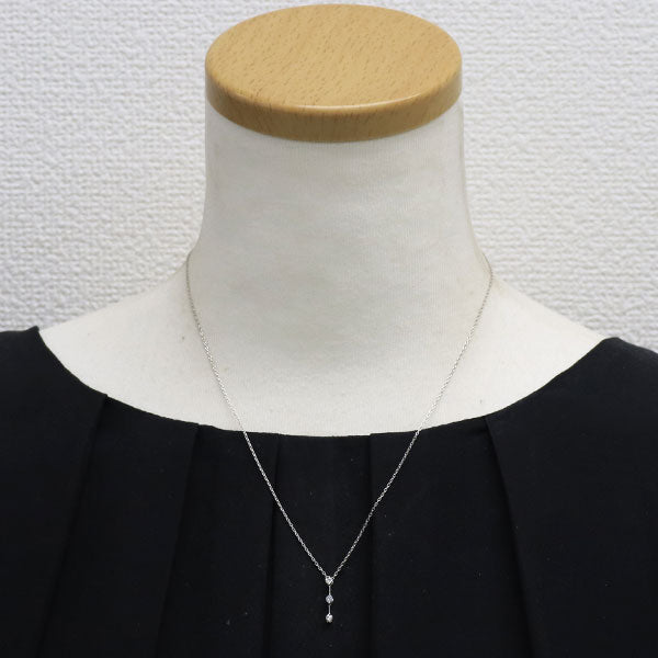 スタージュエリー Pt950 ダイヤモンド ペンダントネックレス 0.15ct
