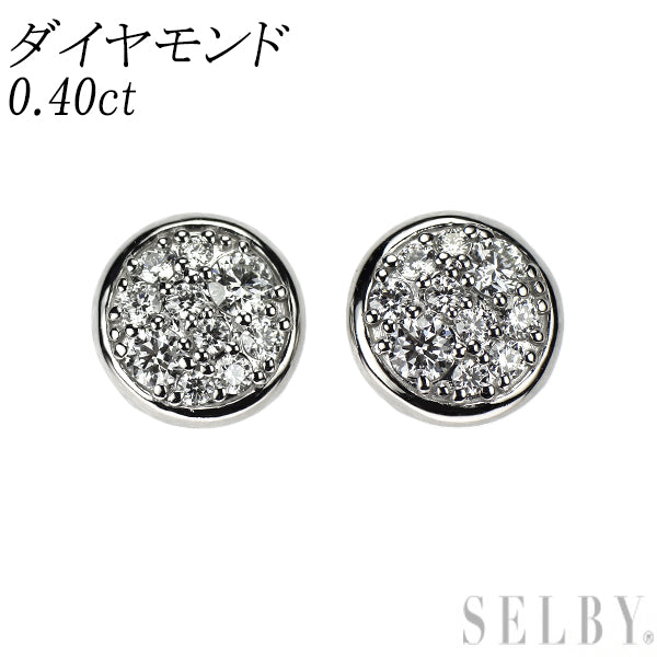 Pt900 ダイヤモンド ピアス 0.40ct