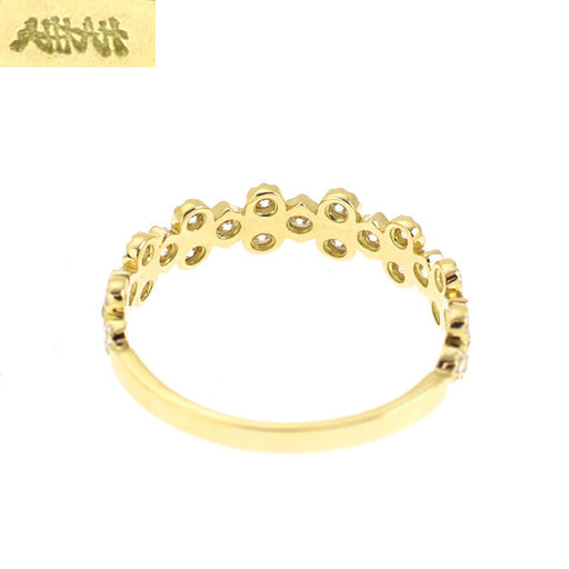 アーカー/ahkah K18YG ダイヤモンド リング 0.31ct フローレント