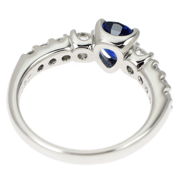 Pt900 サファイア ダイヤモンド リング 0.95ct D0.57ct