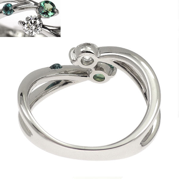 Pt900 アレキサンドライト ダイヤモンド リング 0.26ct D0.25ct 希少