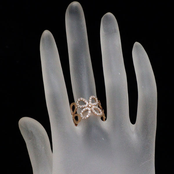 K18PG ダイヤモンド リング 0.45ct フラワー