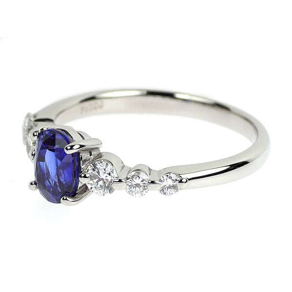 Pt900 サファイア ダイヤモンド リング 1.40ct D0.41ct