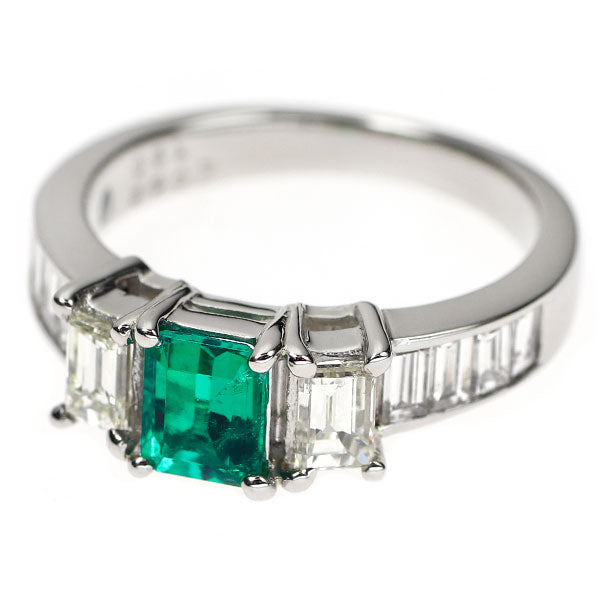 Pt900 エメラルド ダイヤモンド リング 0.62ct D1.20ct